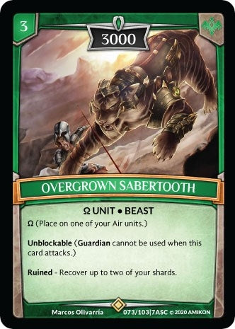Overgrown Sabertooth (73) [ASC] - Argent Saga TCG Single