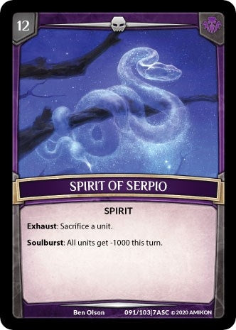 Spirit of Serpio (91) [ASC] - Argent Saga TCG Single