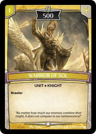 Warrior of Sol (99) [ASC] - Argent Saga TCG Single