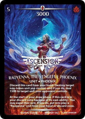 Raoyenna the Vengeful Phoenix (Full Art) (2020162) [PR] - Argent Saga TCG Single