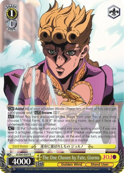 The One Chosen by Fate Giorno (66007) [JJ/S66] - Weiss Schwarz Single