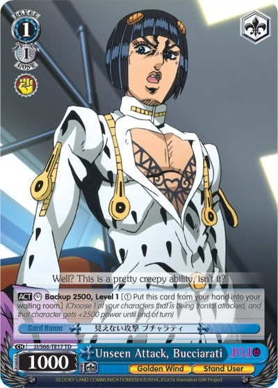 Unseen Attack Bucciarati (6617) [JJ/S66] - Weiss Schwarz Single