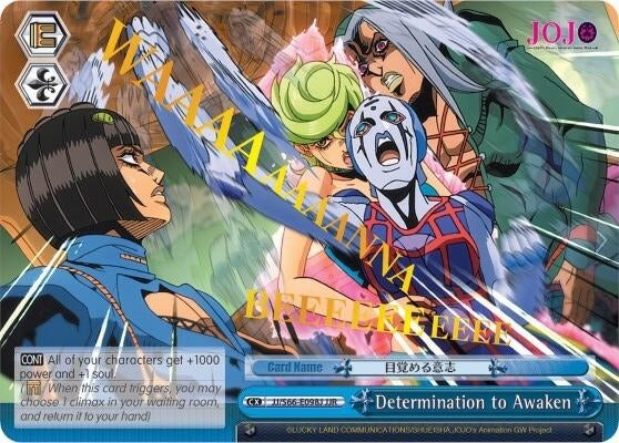 Determination to Awaken (JJR) (Gold Stamp) (66098) [JJ/S66] - Weiss Schwarz Single