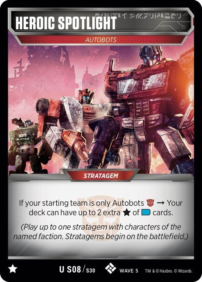 Heroic Spotlight (8) [TMA] - Transformers TCG Single