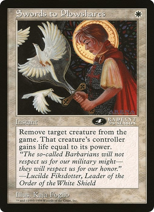Swords to Plowshares (4th Place) (Arena League) [OVER] - MTG Single
