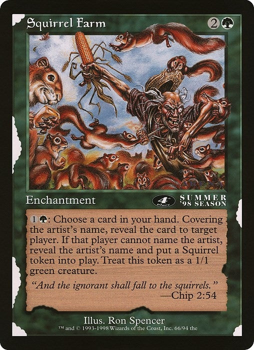 Squirrel Farm (4th Place) (Arena League) (66) [OVER] - MTG Single