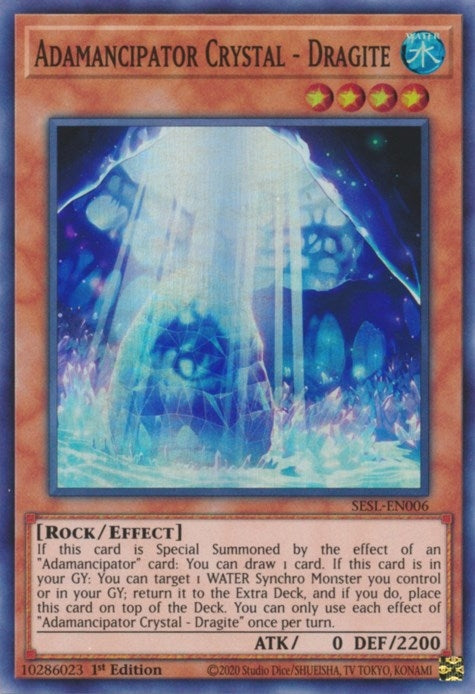 Adamancipator Crystal - Dragite (6) (SESL) - YuGiOh Single
