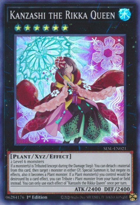 Kanzashi the Rikka Queen (21) (SESL) - YuGiOh Single