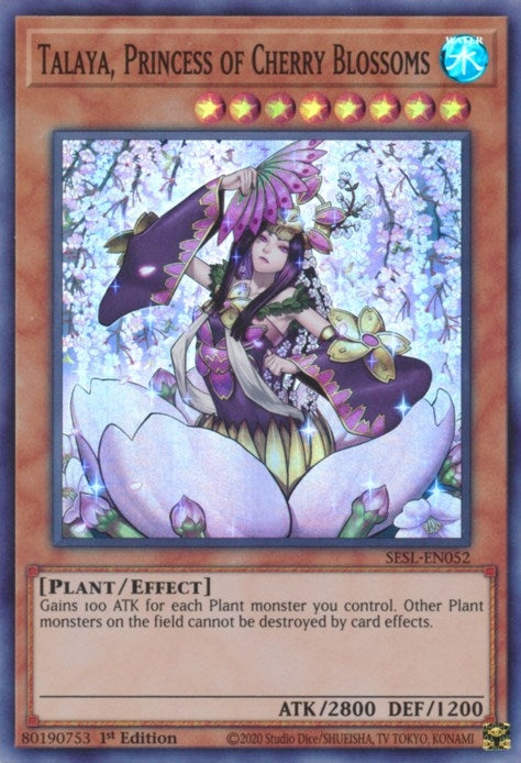 Talaya Princess of Cherry Blossoms (52) (SESL) - YuGiOh Single