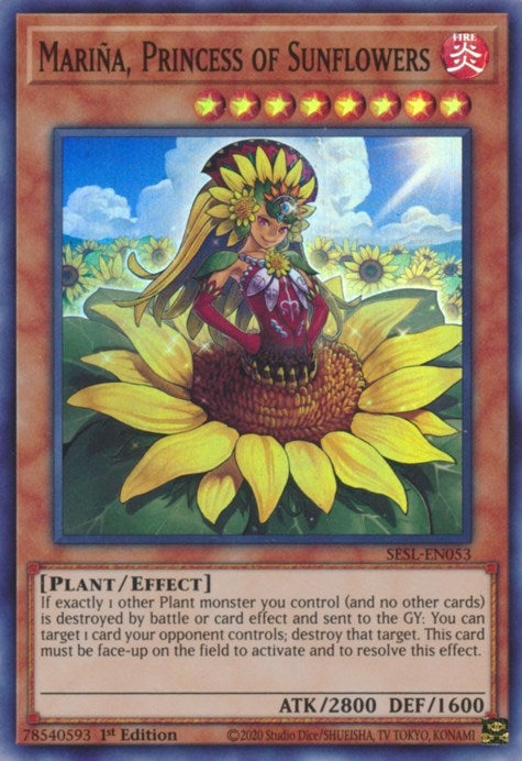 Mariña Princess of Sunflowers (53) (SESL) - YuGiOh Single