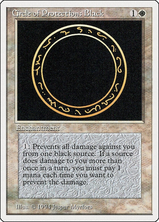 Circle of Protection: Black (9) [SUM] - MTG Single