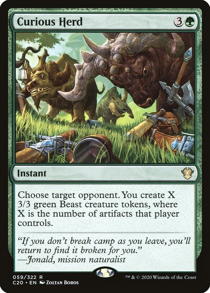 Curious Herd (59) [C20] - MTG Single