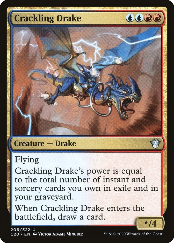 Crackling Drake (206) [C20] - MTG Single