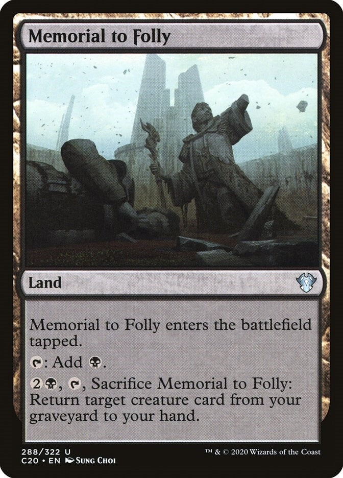 Memorial to Folly (288) [C20] - MTG Single