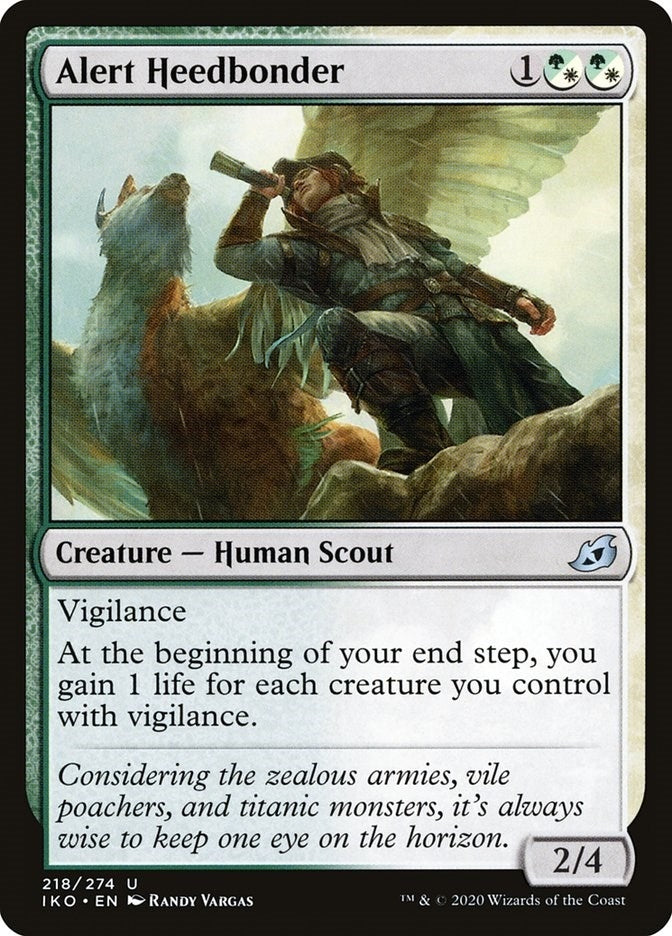 Alert Heedbonder (218) [IKO] - MTG Single