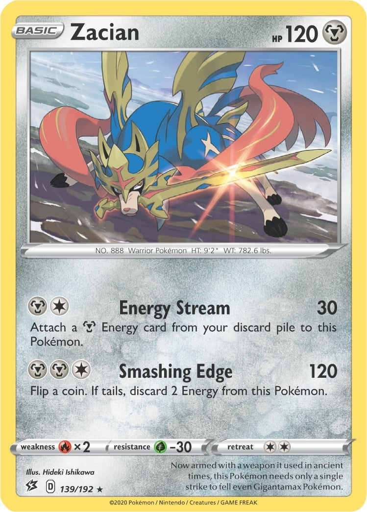 Image for Zacian - 139/192 (Cracked Ice Holo) (139/192) (Deck Exclusives) - Pokemon