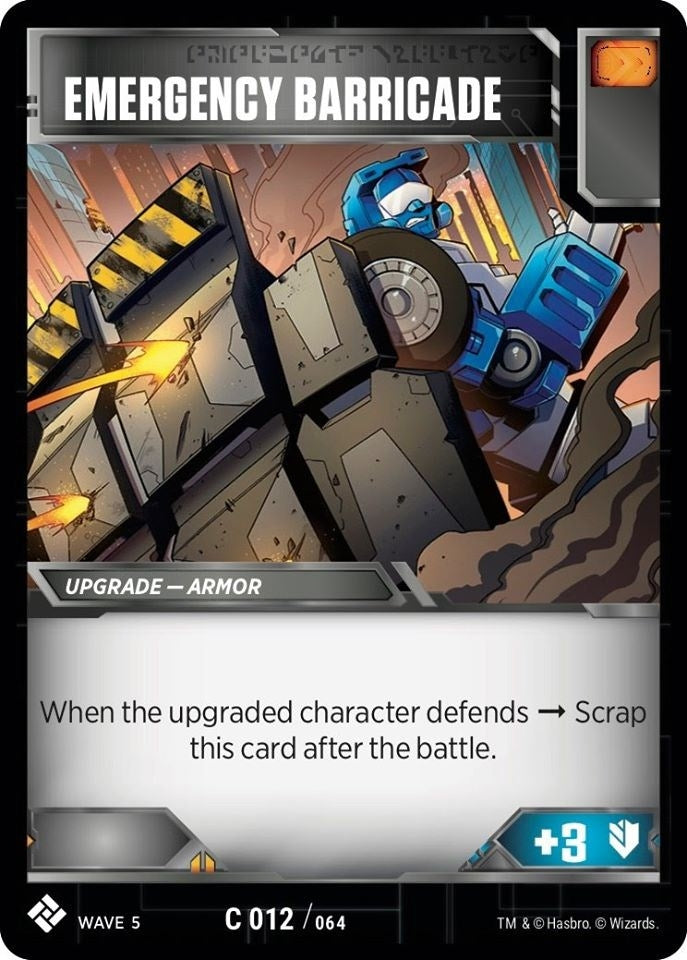 Emergency Barricade (12) [TMA] - Transformers TCG Single