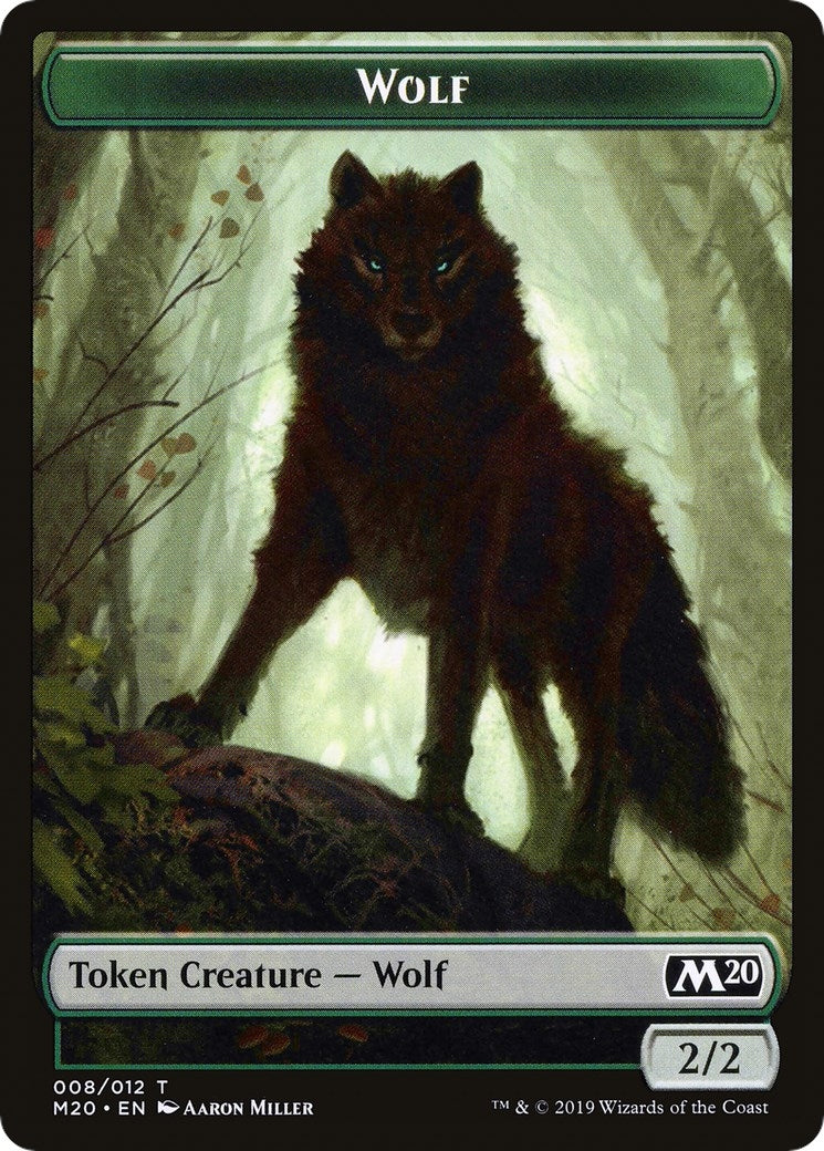 Wolf Double-sided Token (Challenger 2020) (0) [UMP] - MTG Single
