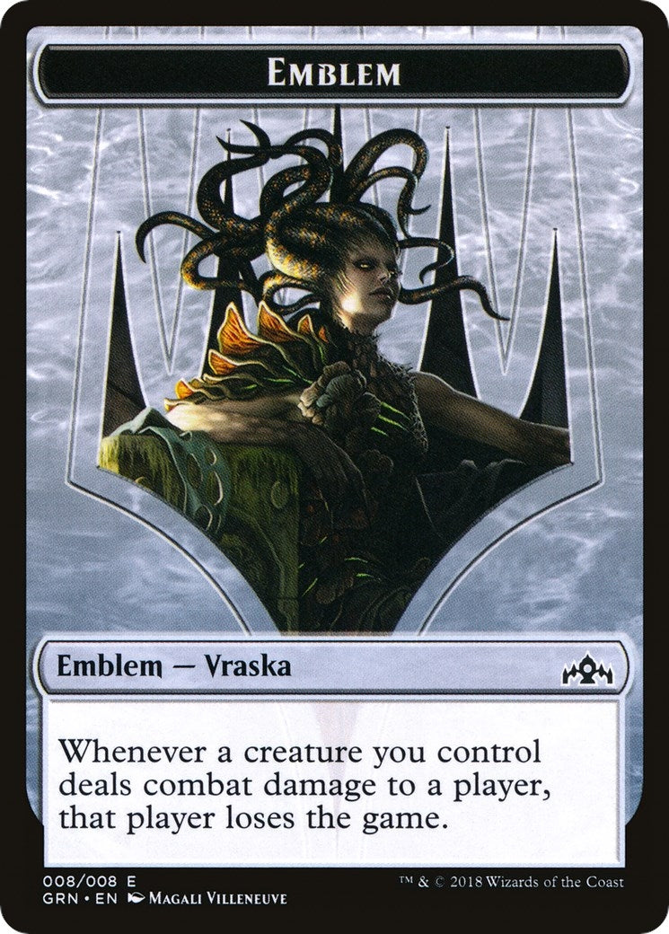 Emblem - Vraska // Human Double-sided Token (Challenger 2020) (0) [UMP] - MTG Single