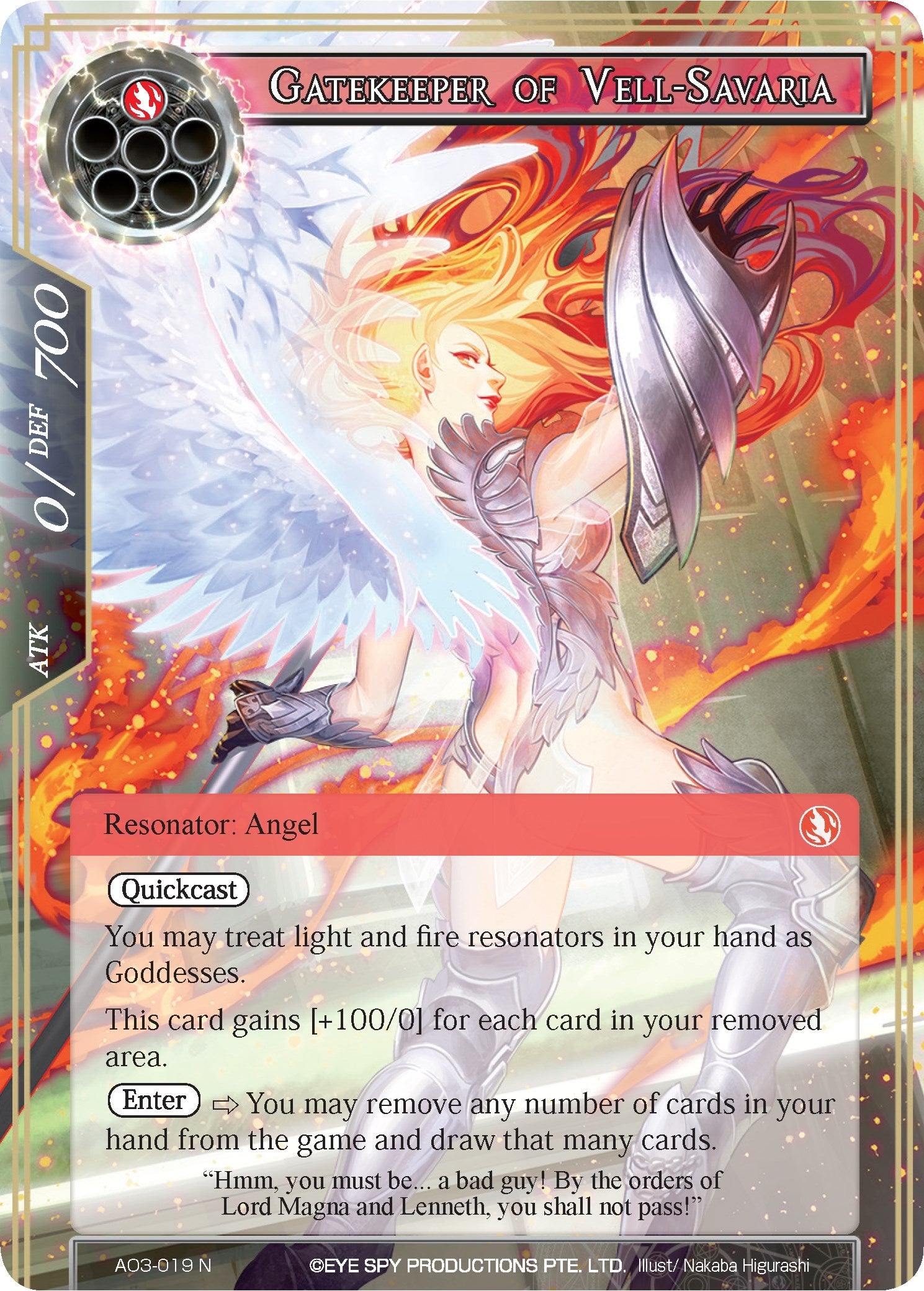 Gatekeeper of Vell-Savaria (3019) [AO3] - Force of Will Single