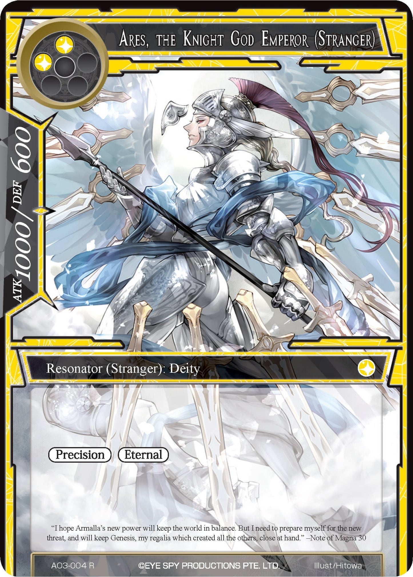 Ares the Knight God Emperor (Stranger) (3004) [AO3] - Force of Will Single