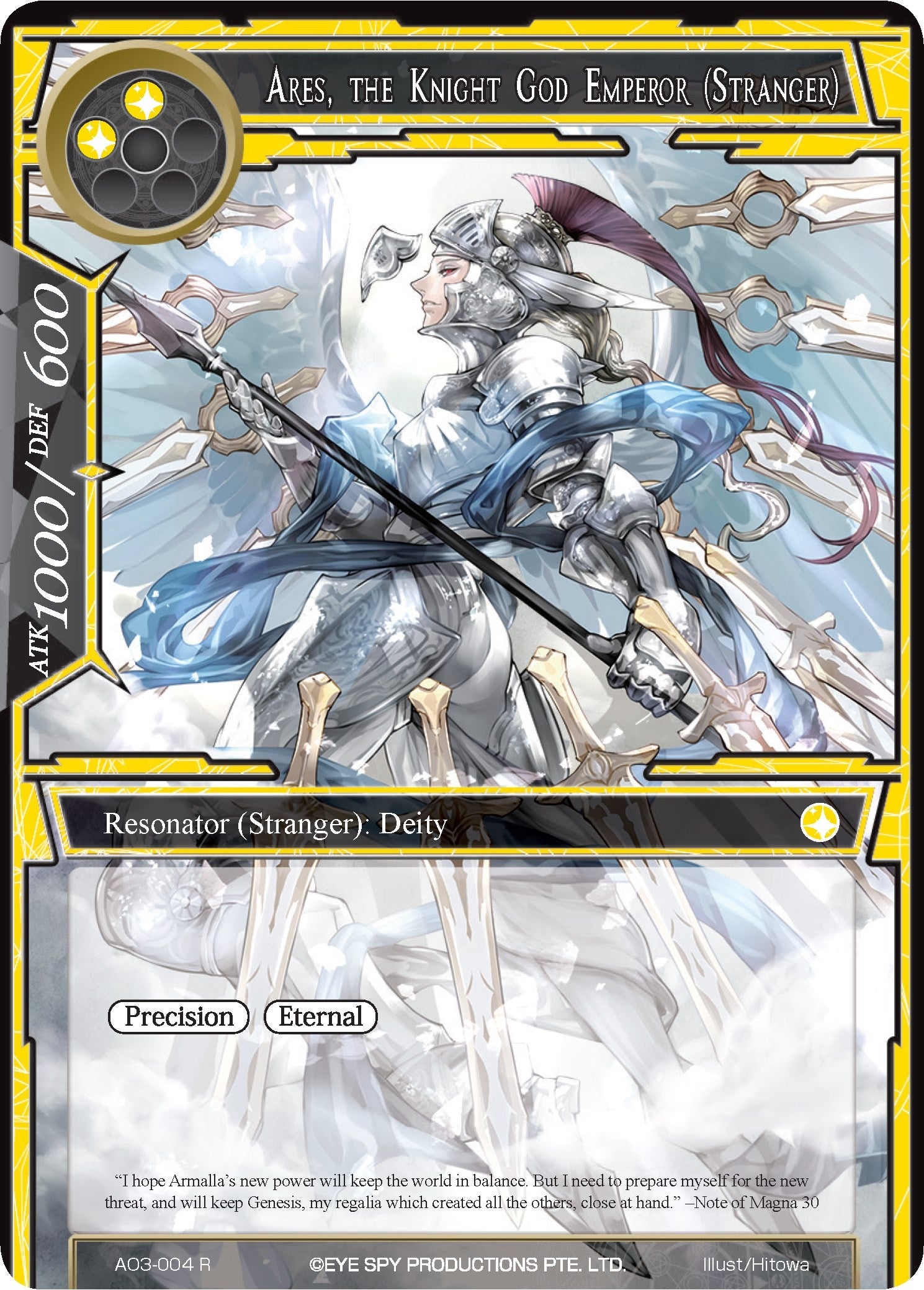 Ares the Knight God Emperor (Stranger) (3004) [AO3] - Force of Will Single