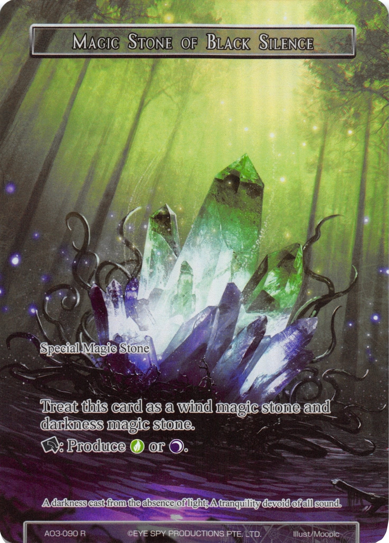 Magic Stone of Black Silence (Full Art) (3090) [AO3] - Force of Will Single