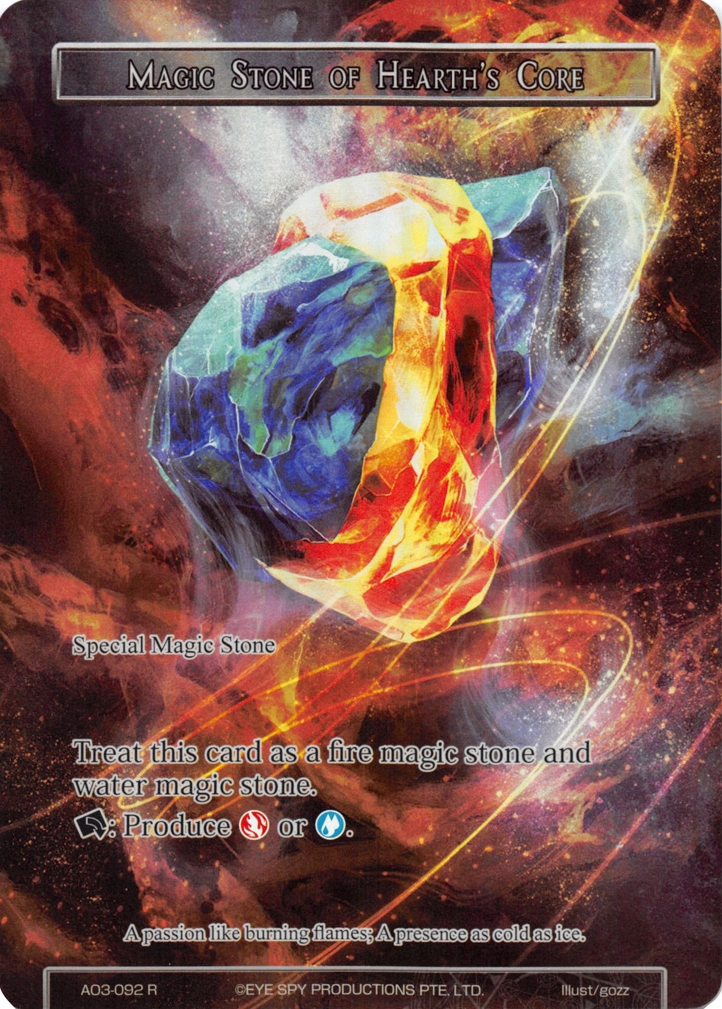Magic Stone of Hearth’s Core (Full Art) (3092) [AO3] - Force of Will Single
