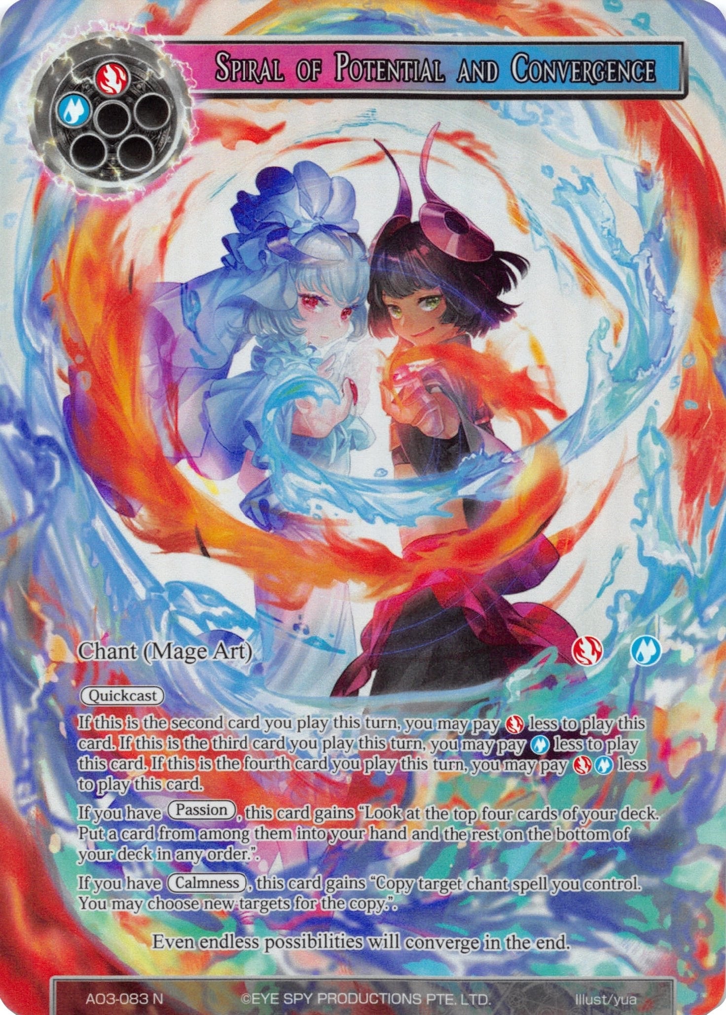 Spiral of Potential and Convergence (Full Art) (3083) [AO3] - Force of Will Single