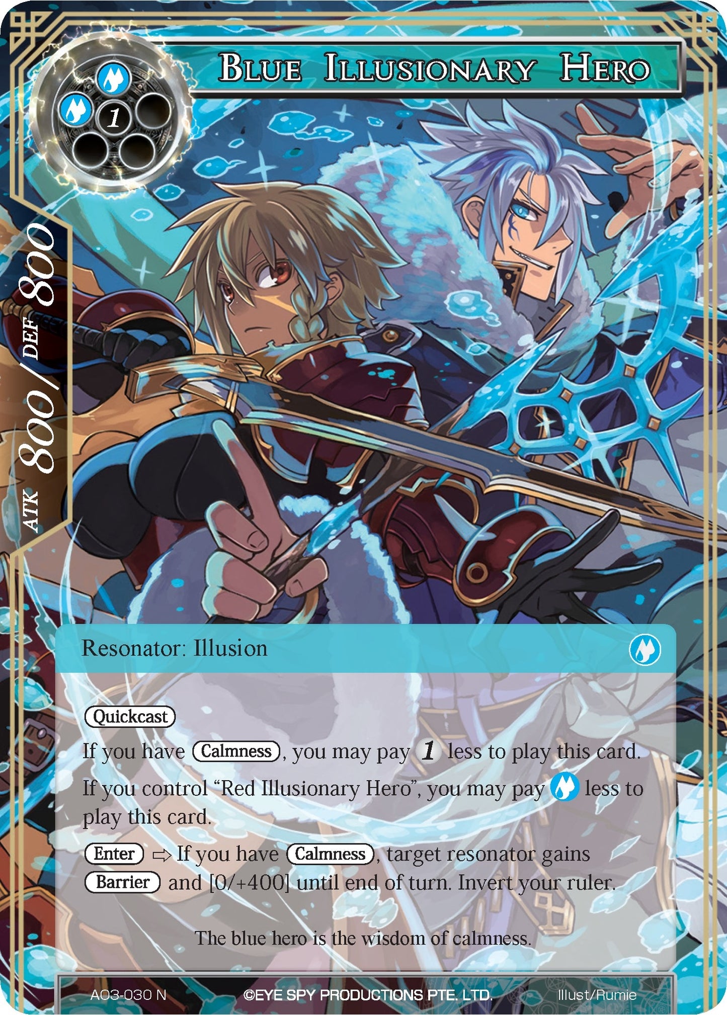 Blue Illusionary Hero (3030) [AO3] - Force of Will Single