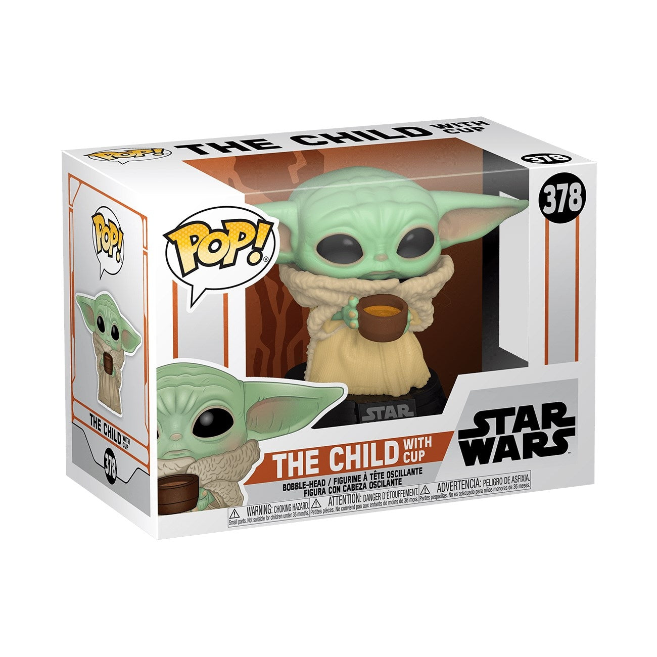 Star Wars The Mandalorian: The Child with Cup (Bobble-Head) (378) [POP!] - Funko Sealed