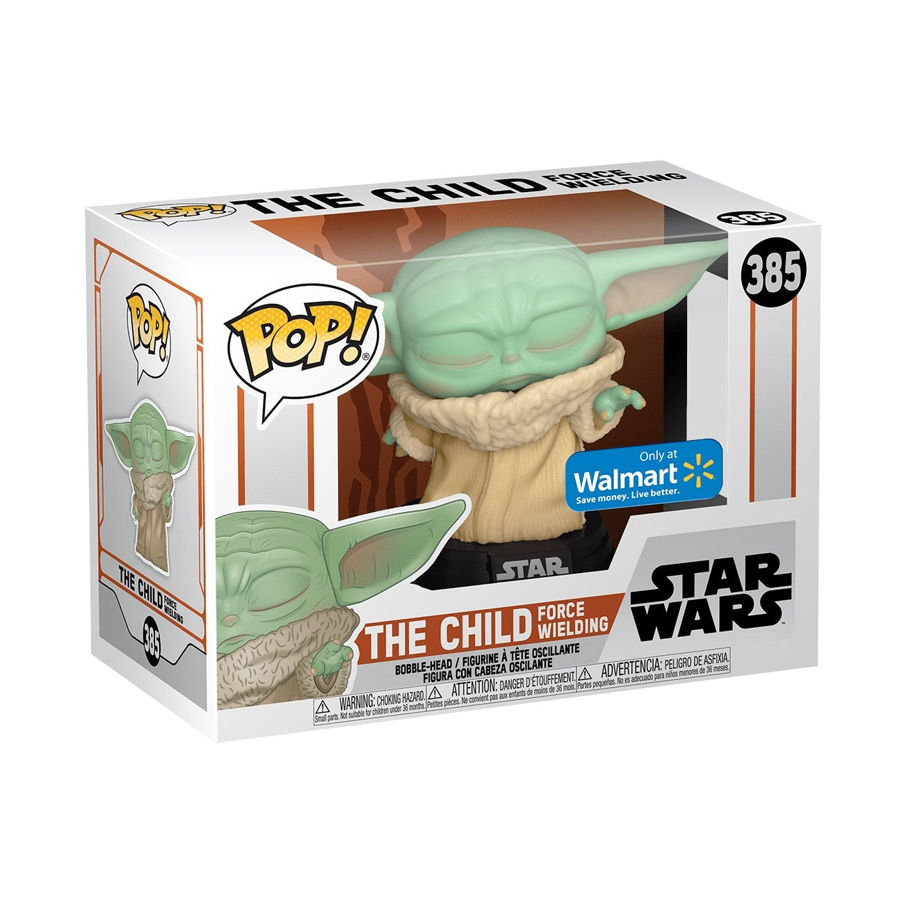 Star Wars The Mandalorian: The Child Force Weilding (Bobble-Head) (Walmart Exclusive) (385) [POP!] - Funko Sealed