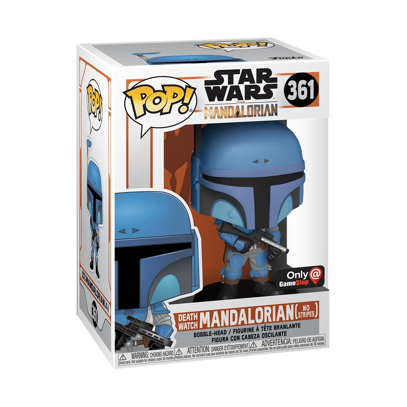 Star Wars The Mandalorian: Death Watch Mandalorian (No Stripes) (Bobble-Head) (GameStop Exclusive) (361) [POP!] - Funko