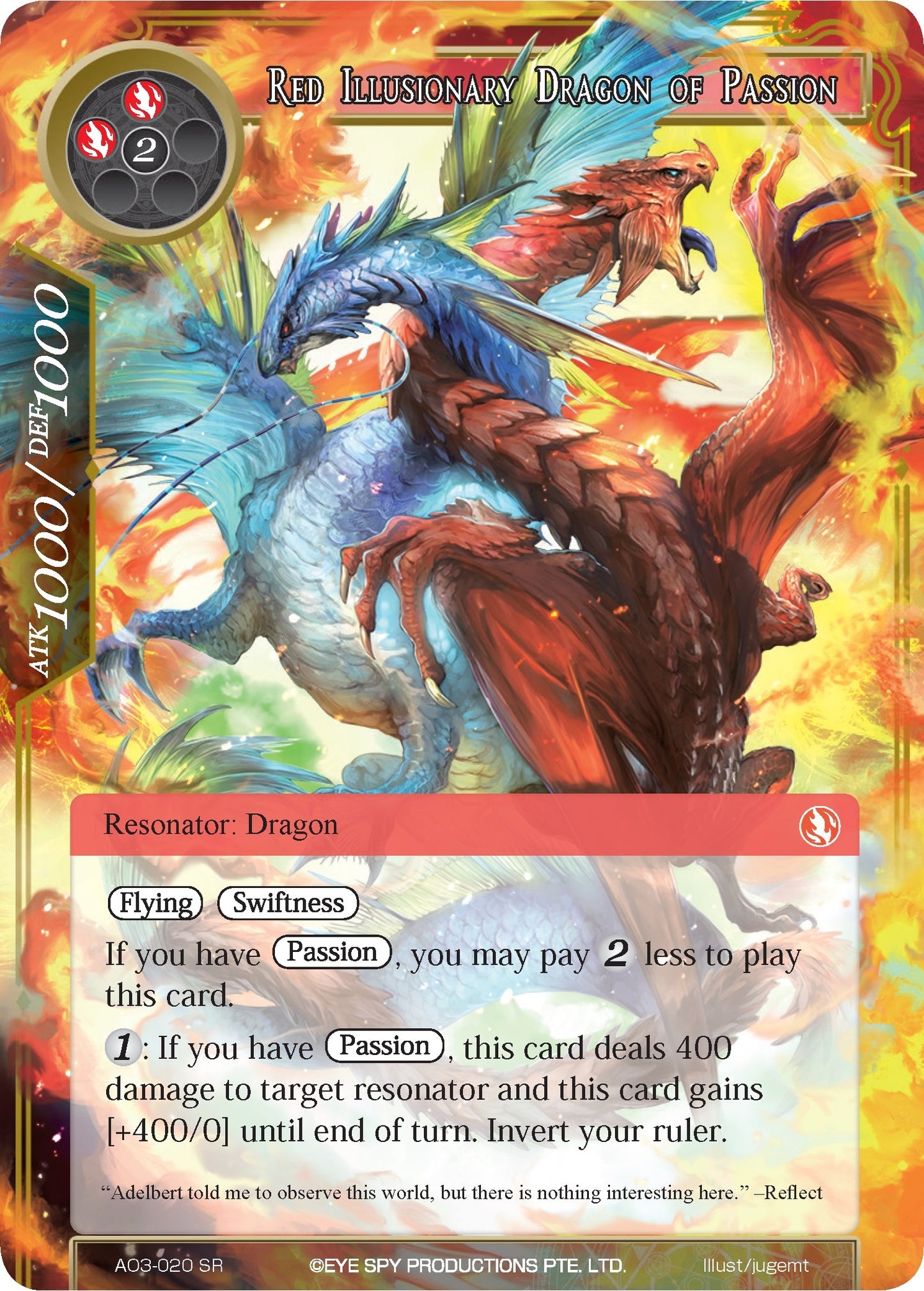 Red Illusionary Dragon of Passion (3020) [AO3] - Force of Will Single