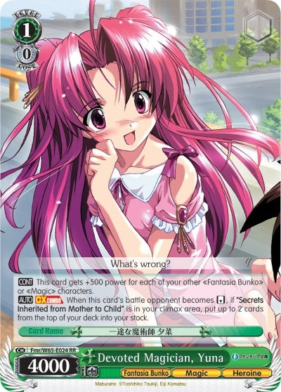 Devoted Magician Yuna (65024) [Fab/W65] - Weiss Schwarz Single