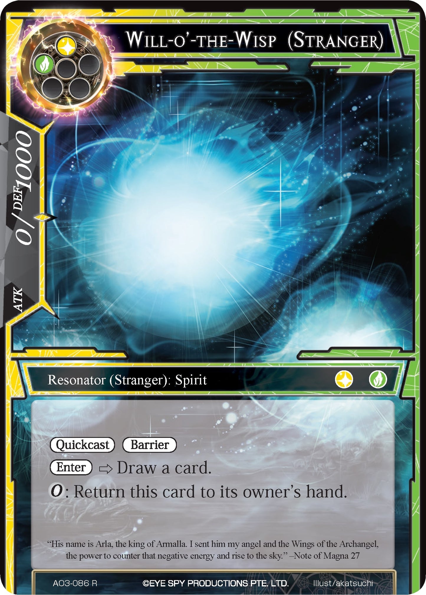 Will-o’-the-Wisp (Stranger) (3086) [AO3] - Force of Will Single