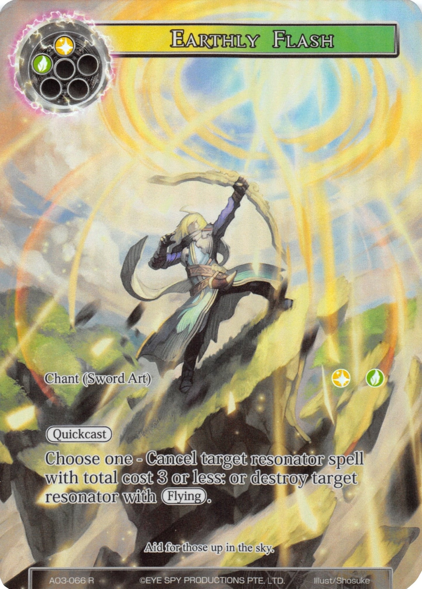 Earthly Flash (Full Art) (3066) [AO3] - Force of Will Single