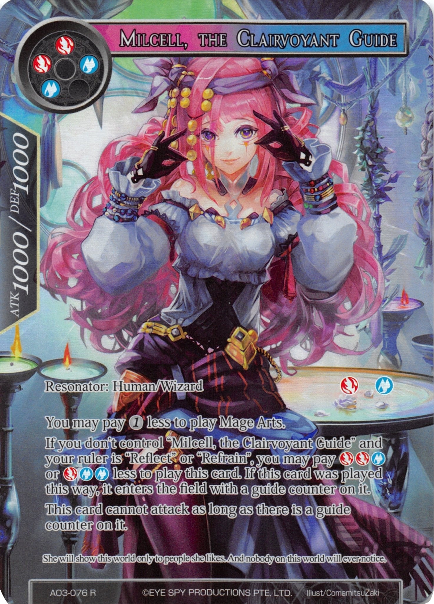 Milcell the Clairvoyant Guide (Full Art) (3076) [AO3] - Force of Will Single