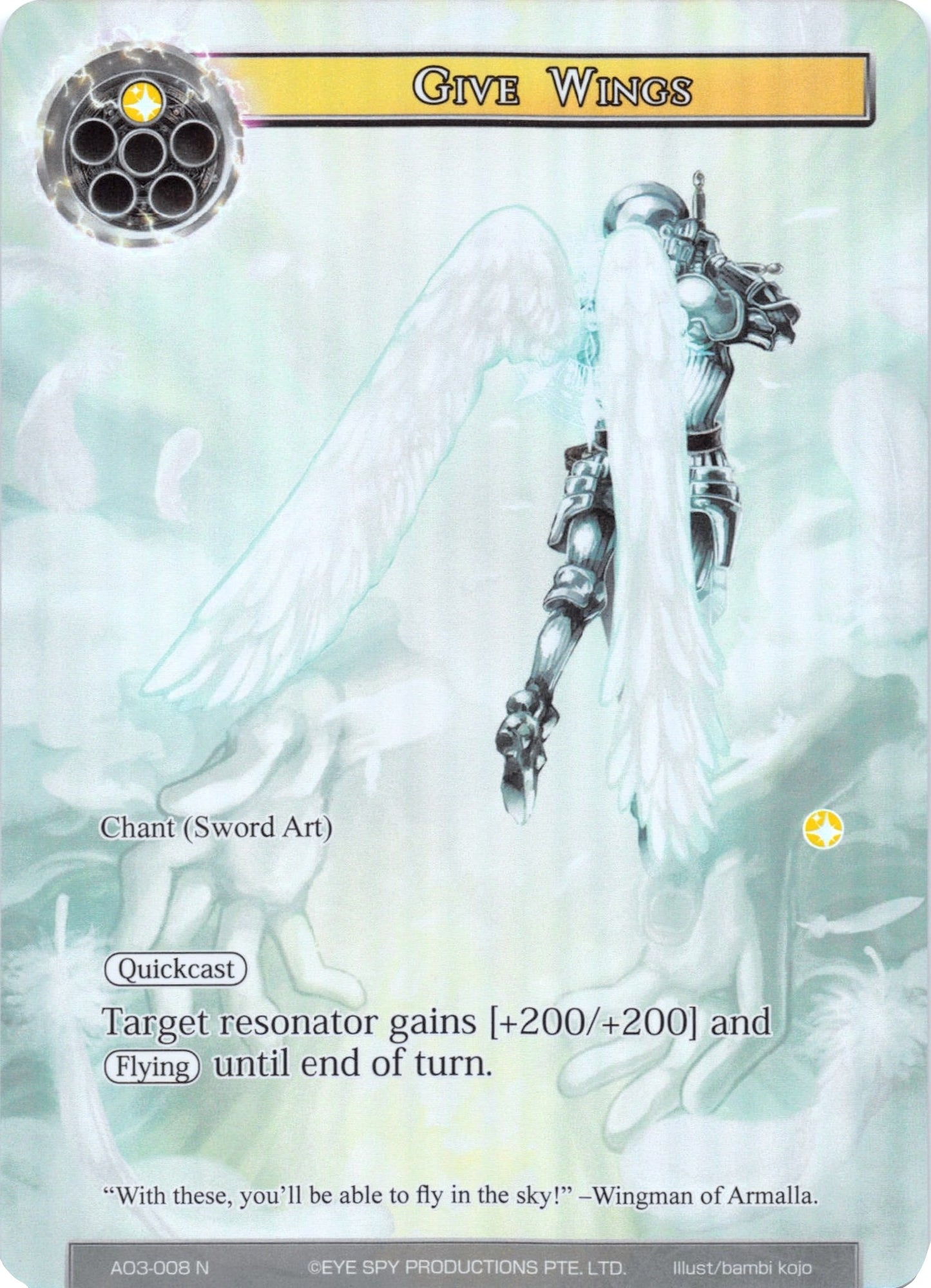 Give Wings (Full Art) (3008) [AO3] - Force of Will Single