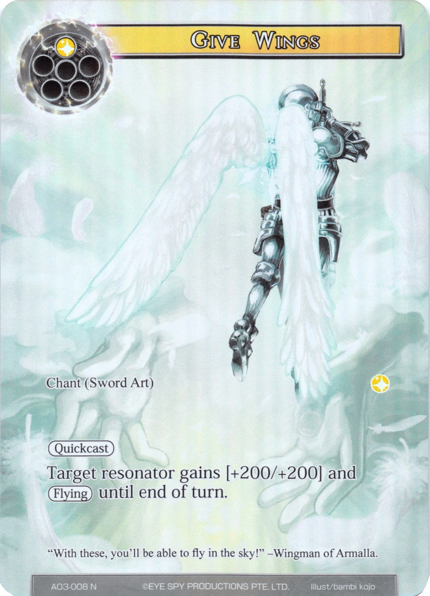 Give Wings (Full Art) (3008) [AO3] - Force of Will Single