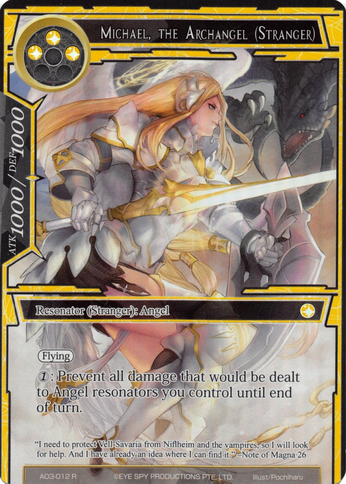 Michael the Archangel (Stranger) (Full Art) (3012) [AO3] - Force of Will Single