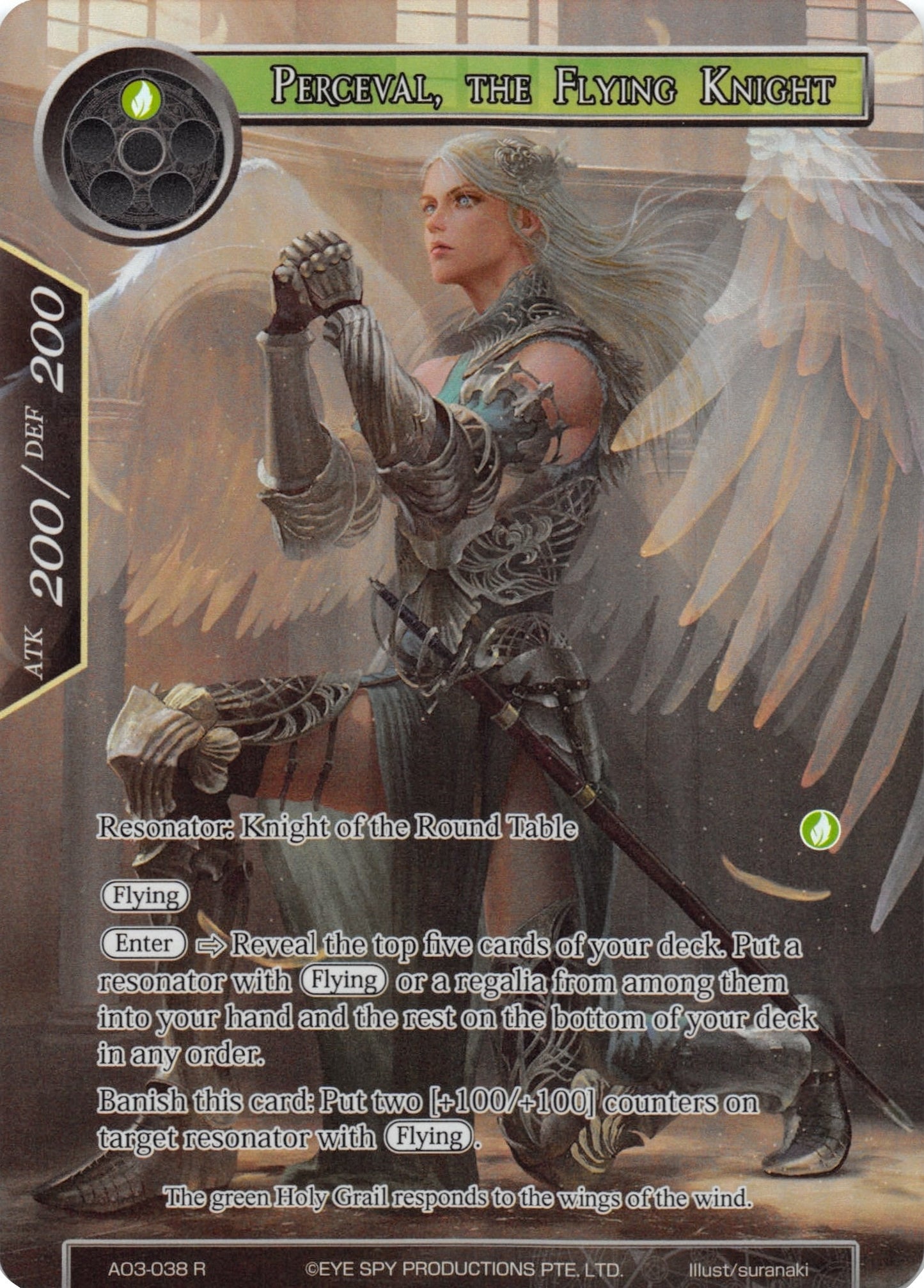 Perceval the Flying Knight (Full Art) (3038) [AO3] - Force of Will Single
