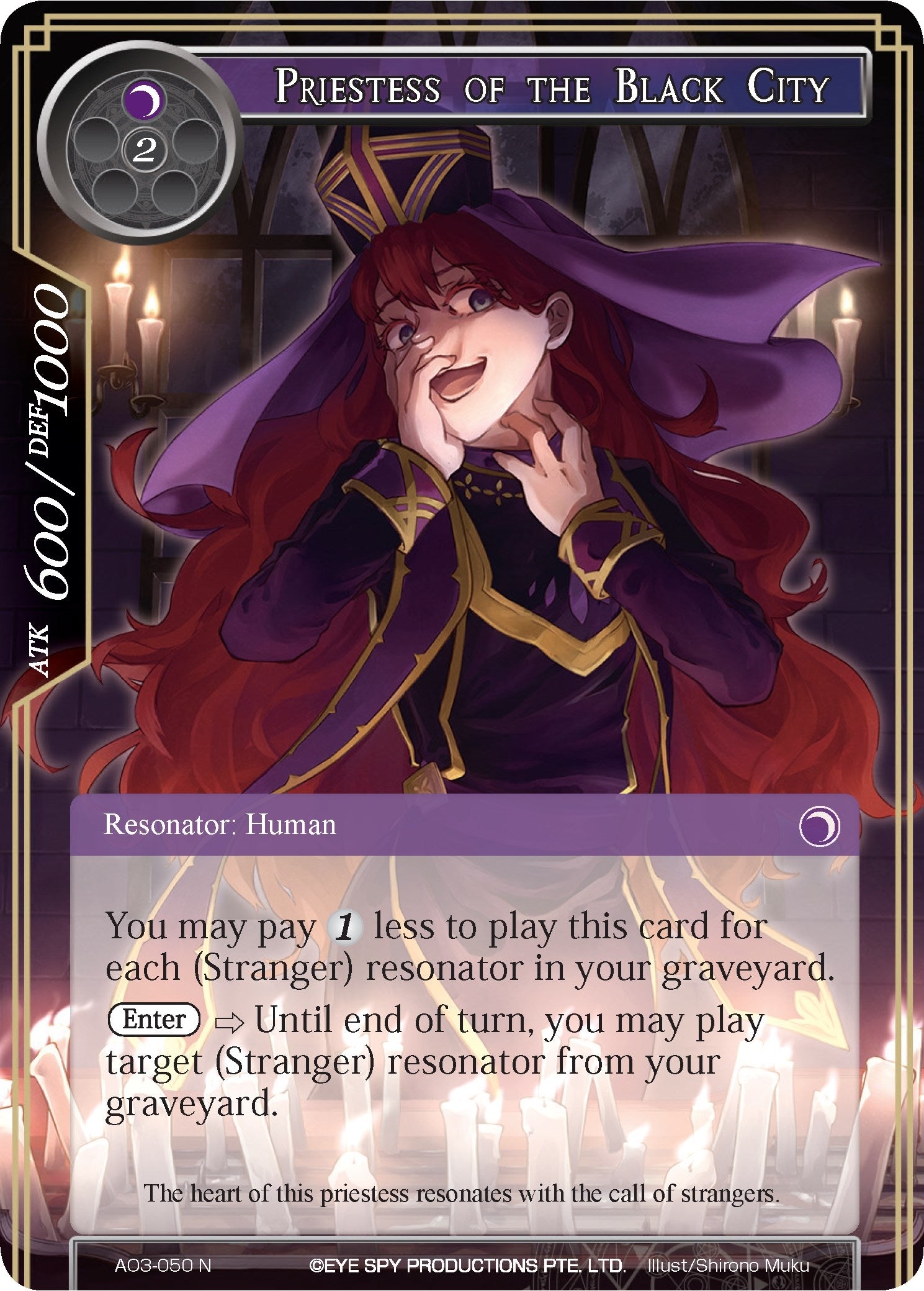 Priestess of the Black City (3050) [AO3] - Force of Will Single
