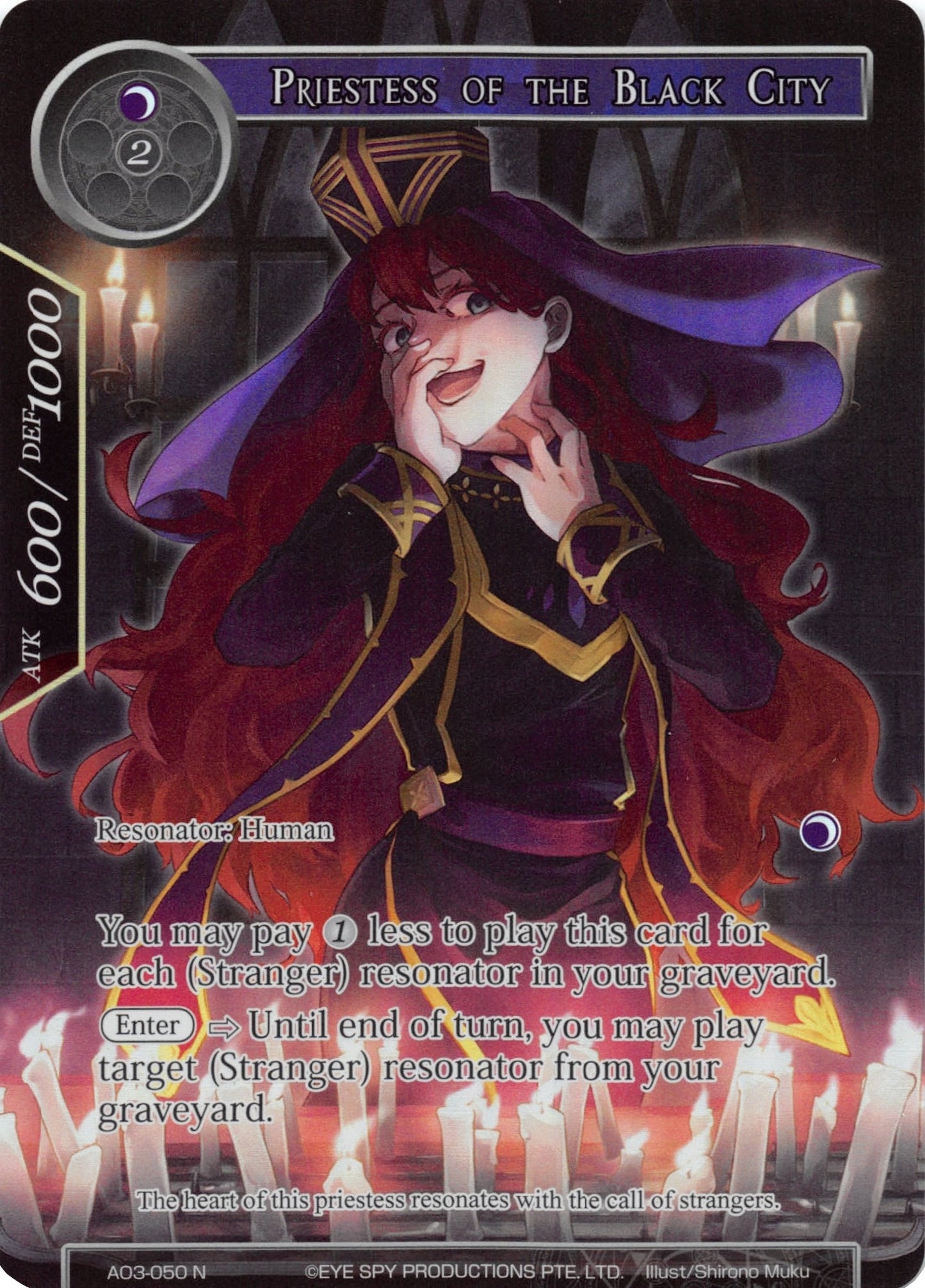 Priestess of the Black City (Full Art) (3050) [AO3] - Force of Will Single