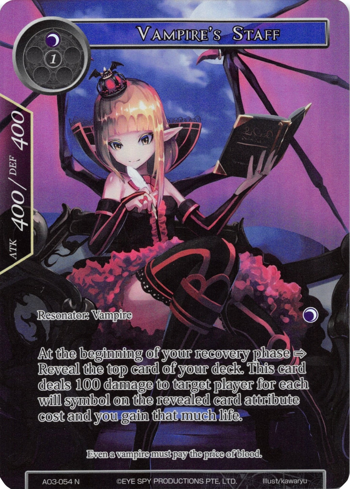 Vampire’s Staff (Full Art) (3054) [AO3] - Force of Will Single