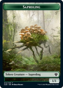 Saproling // Treasure Double-sided Token (0) [C20] - MTG Single