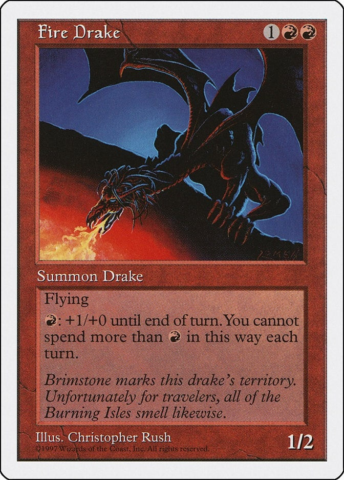 Fire Drake [5ED] - MTG Single