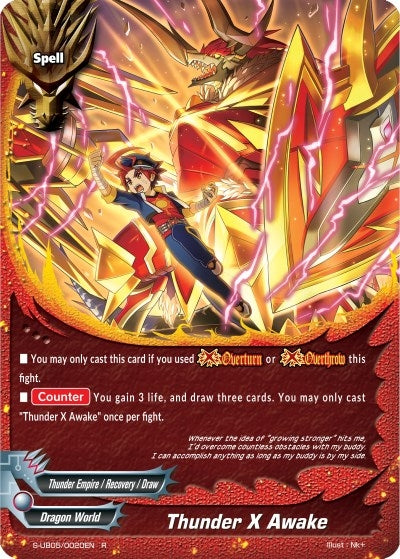 Thunder X Awake (50020) [S-UB05] - Future Card BuddyFight Single