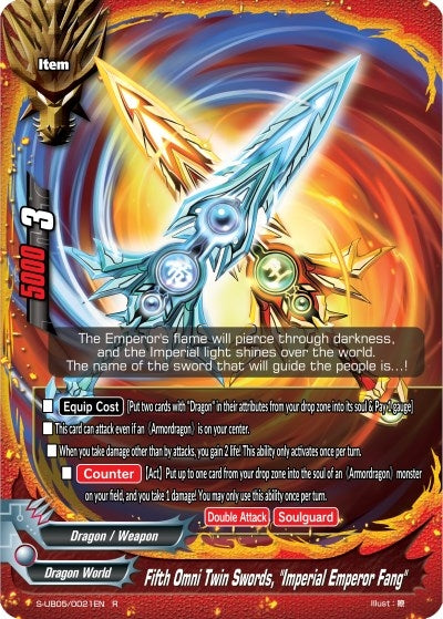 Fifth Omni Twin Swords ’Imperial Emperor Fang’ (50021) [S-UB05] - Future Card BuddyFight Single