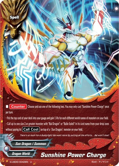 Sunshine Power Charge (50042) [S-UB05] - Future Card BuddyFight Single